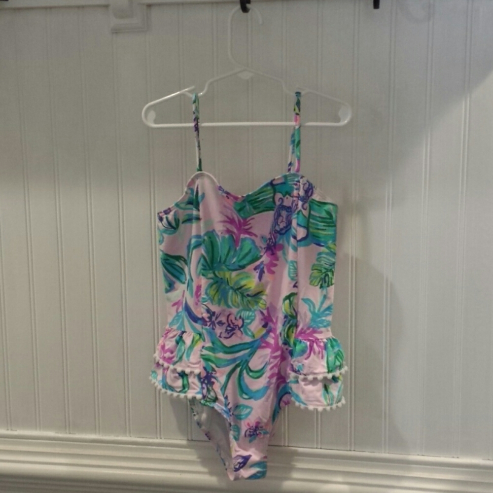 Lilly Pulitzer Girls Floral One Piece Swim Suit